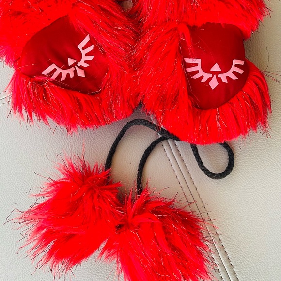SpiritHoods Electric Elf Half-Hood OG Glitter Red Cat Ears Made in LA 2011-2012 - Picture 6 of 12